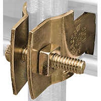 Strut Clamp Univ Stl Gold 1"