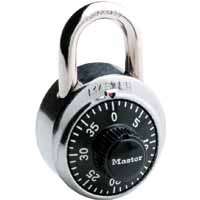 Padlock Combo Blk 1-7/8" Ss