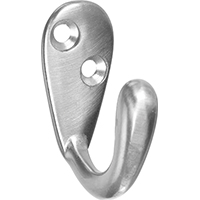 Nh Sngl Prong Robe Hook Stn-nkl