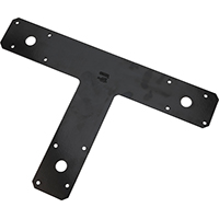 1162bc 12"x8" T-plate Blk