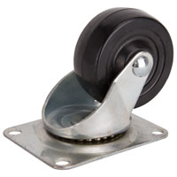 Plate Caster Rbbr 3" Swivel
