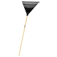 Poly Rake 22-tine 48" Wood Blk