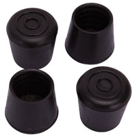 Ps Black Rubber Leg Tip 1-1/8"