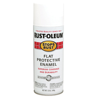 Rust-o R-stp Spray Flat 12oz Wht