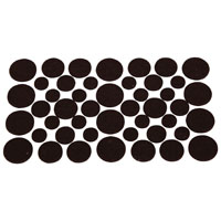 Felt Pads Assort Brwn 46pcs