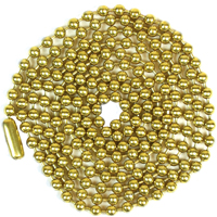 Beaded Chain #6 Brs Plated Stl