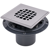 Shower Drain Pvc Wht 2"-3"