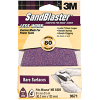 Mouse Sandpaper 80grt 4cd