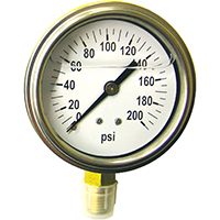 Pressure Gauge Lg 200 Lqd Fill