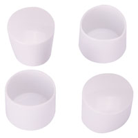 Ps Leg Tip 1" Plastc Wht 4cd