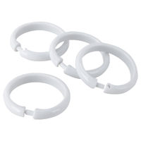 Ss Shower Curtan O-ring Wht 12pc