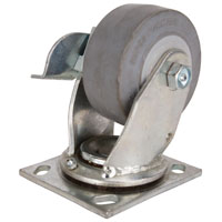 Plate Caster Swvl/brake 4"x2"