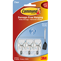 Command Wire Hooks Sml Clr