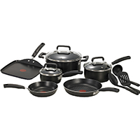 Cookware Set N/s Blk 12pc