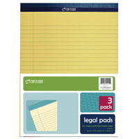 Legal Pad 8.5"x11.75" Yllw