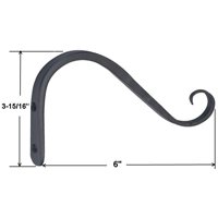 Ls Hanging Plant Hook 6" Blk