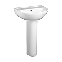 As Pedestal Sink 11"x18" Wht