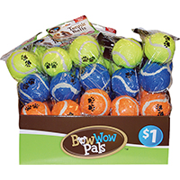 Bow Wow Dog Tennis Balls Asstd