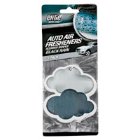 Auto Air Freshener Blk Rain 3pk