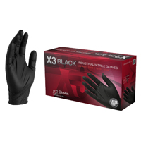 Ammex Disposable Glove Lrg Blk