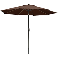 Crank Umbrlla Poly Fabric Choc