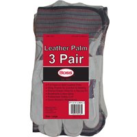 Leather Palm Gloves Lrg