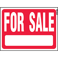 Sign For Sale 18"x24" Red