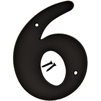 6" Black Plastic #6