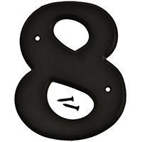 6" Black Plastic #8