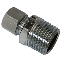 Pp Adapter 1/2"x3/8"comp Chrm