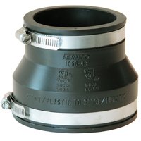 Coupling Flex 4"x3" Blk