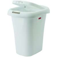 Hamper Basket W/spring Top Wht