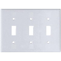 Eaton  Switch Plate 3g Wht