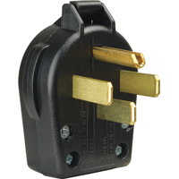 Angle Plug 4-wire Blk Plastc