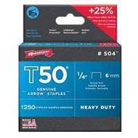 Arrow Staples T50 1250pk 1/4"